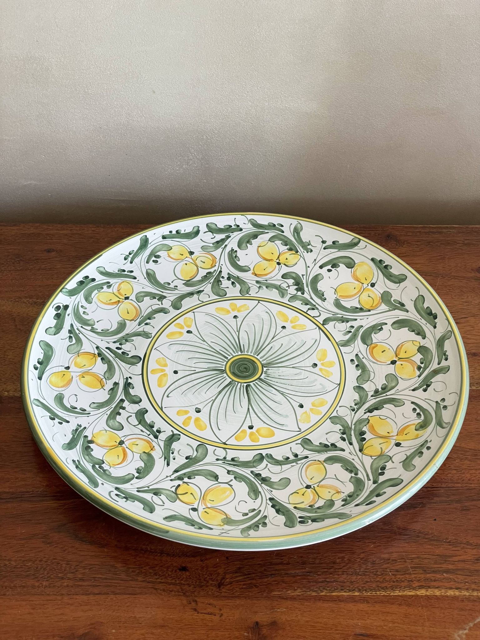Plate, dish Falcone Cartagirone Italy lemon patterns