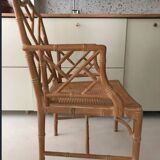 50s bamboo wood armchair