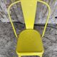 Chaise Industrielle Style TOLIX Metal Jaune Vintage #D709