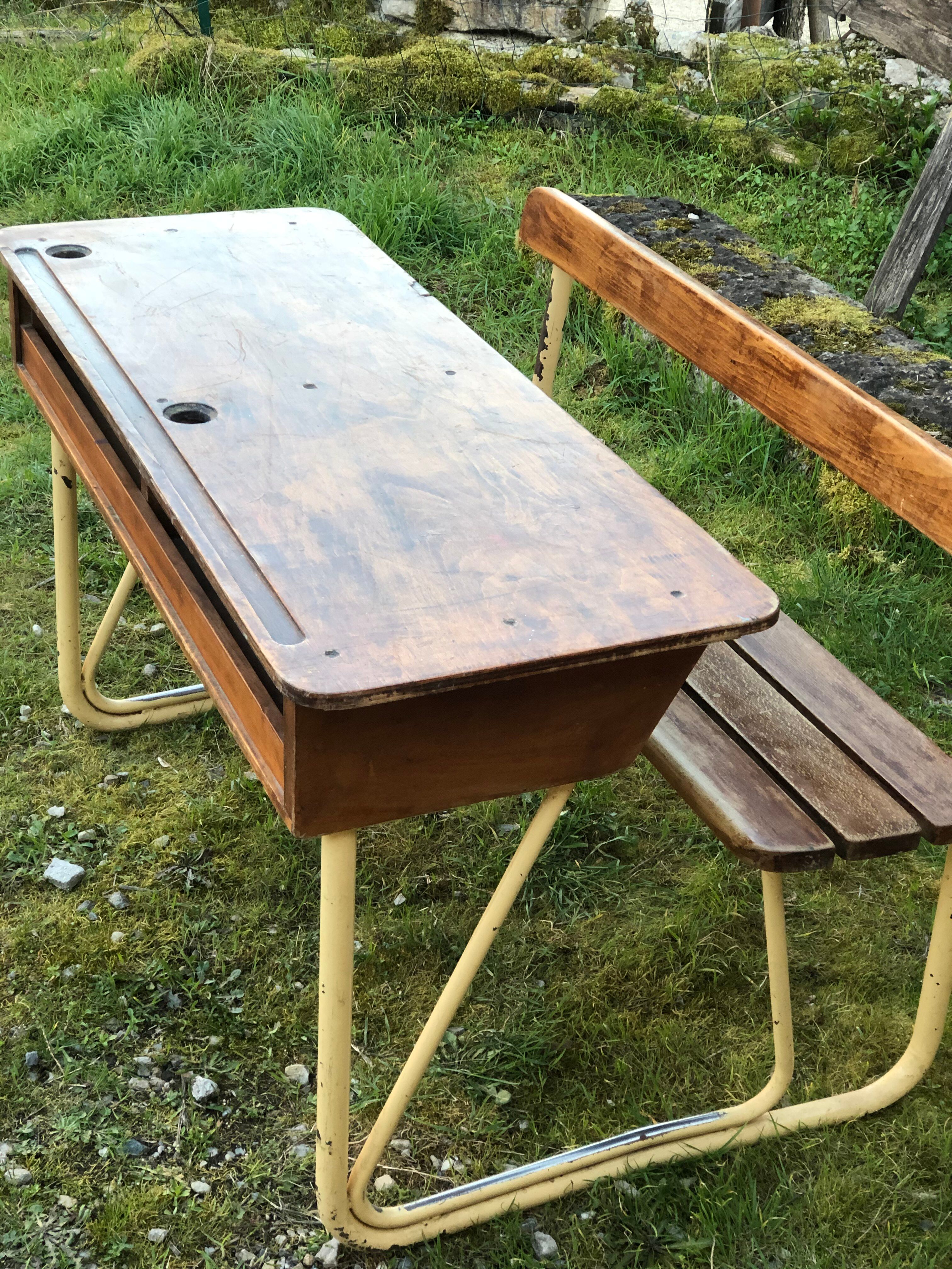 Double schoolboy desk