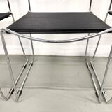 Set of 6 "Spaghetti" Chairs Italian Design 80s – Black & Chrome