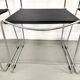 Série de 6 Chaises "Spaghetti" Design Italien Années 80 – Noir & Chrome