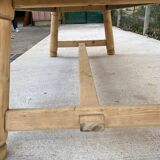 Georges Robert farmhouse table in solid raw wood, 1960, restored