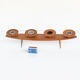 1970s mid-century modern ash four point candlestick, Germany
