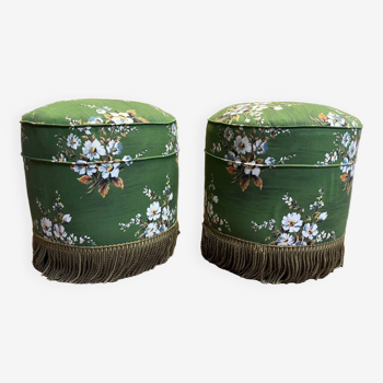 Paire de poufs 1970