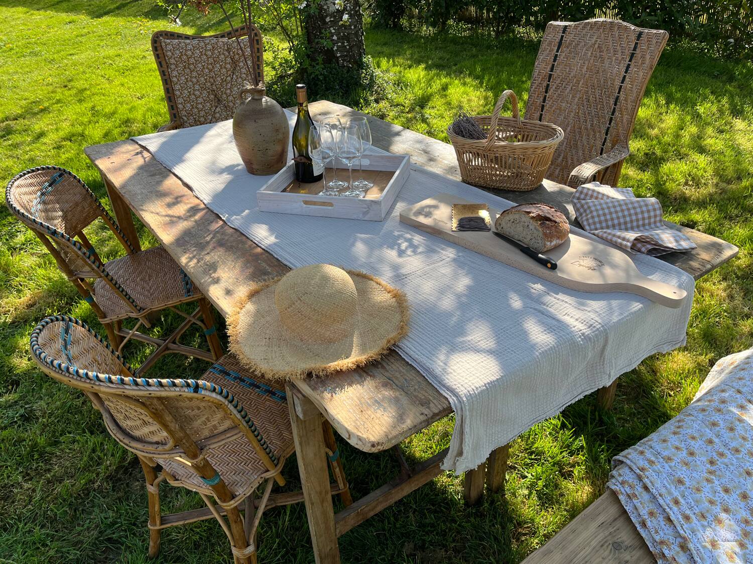 Antique wooden folding table