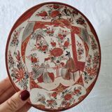 Antique Kutani porcelain plate (Meiji period, 19th century)