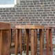 Lot de 30 tabourets pieds compas hêtre Baumann