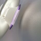 Lampe suspendue années 1970-80 du danois ES Horn, en belle laque blanche avec contraste violet/rouge