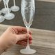 Set of 6 crystal champagne flutes Avon – Hummingbirds and hibiscus – V