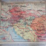 Old school map Vidal Lablache No. 32 Danubian States.