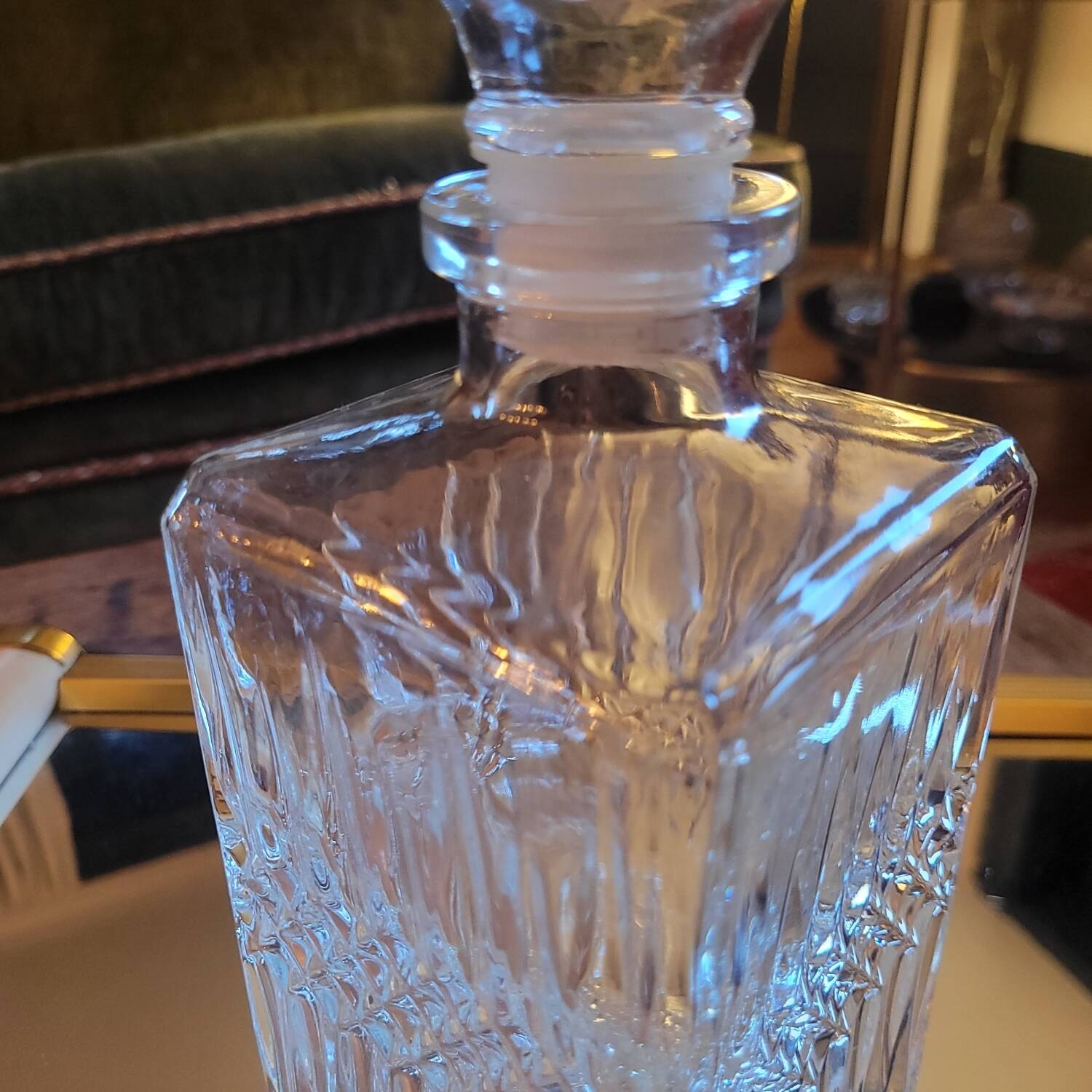 Geometric glass carafe from the 1970s