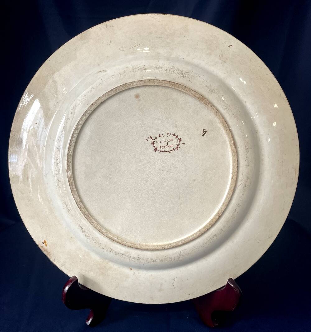 Presentation plate liseron pexonne model grandmother's dishes