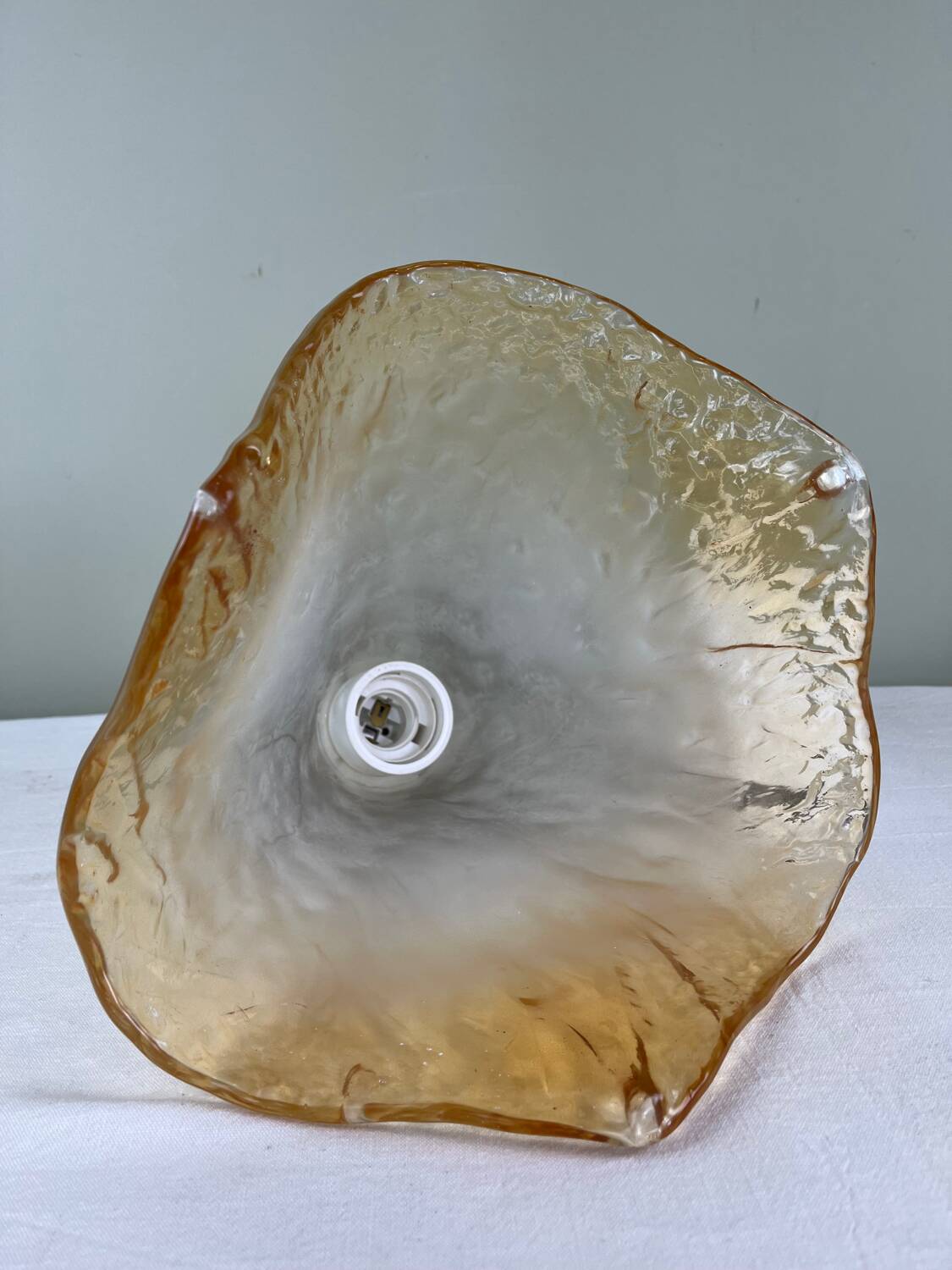 Amber glass pendant