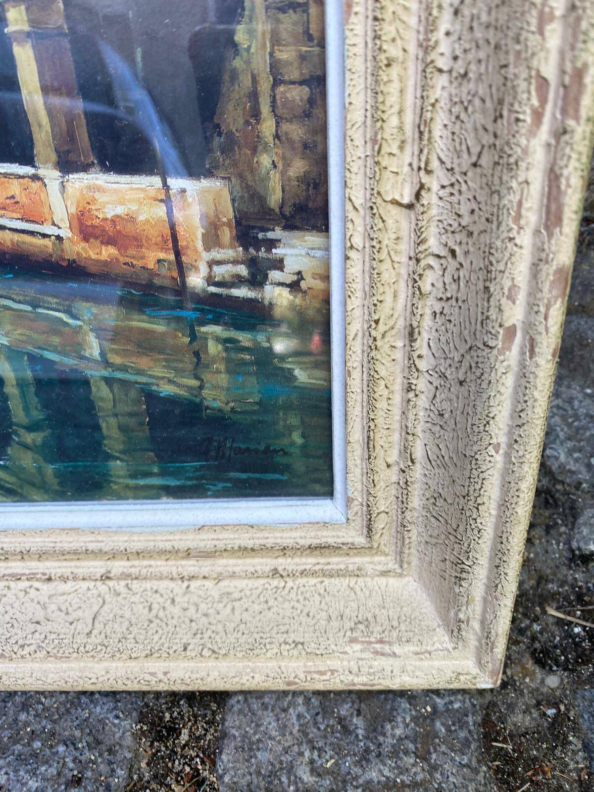 Oil painting on canvas A. Mariani Venice 1960