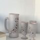 Pitcher and 5 ceramic mazagrans from Vallauris