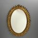 Midcentury bohemian Hollywood Regency Spanish gilt metal sun mirror, 1960s