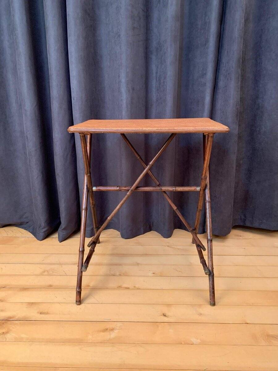 English bamboo side table, 1920s