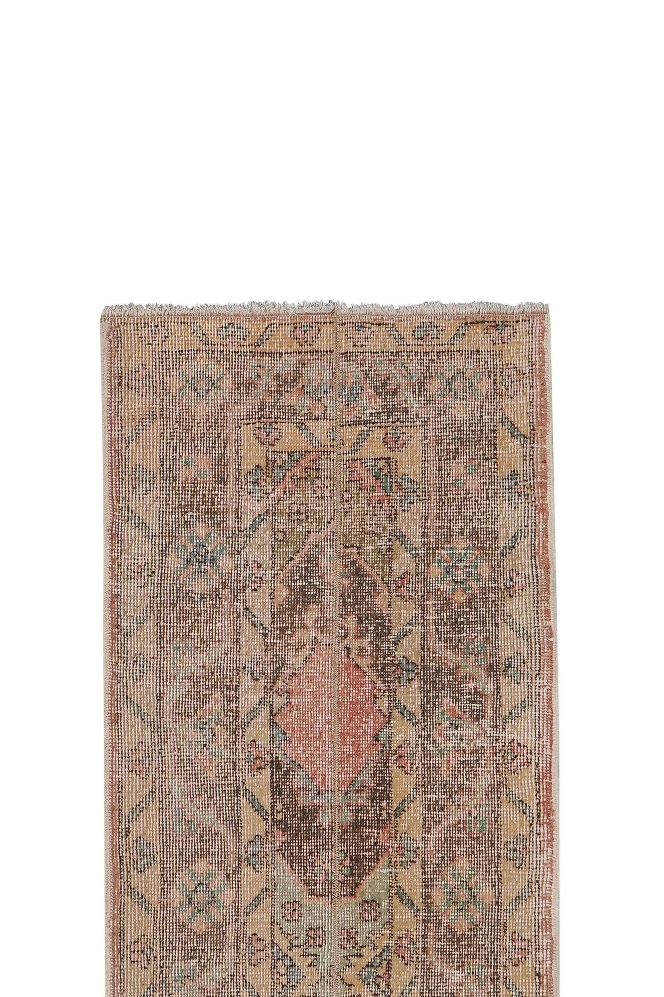 Vintage Turkish hallway rug 55x733 cm