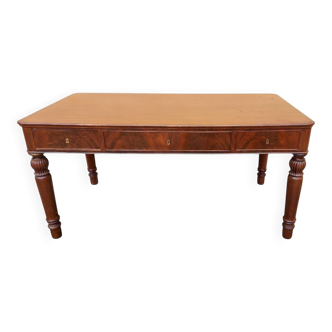 Antique writing table in mahogany, Louis Philippe style, Austria, 19th century.