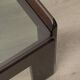 Table vintage années 70 en bois et verre design afra et tobia scarpa