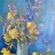 Oil on canvas by the lagnoux bouquet of still life flowers 1960