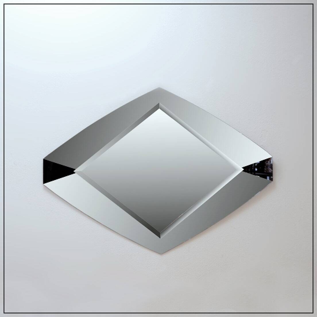 Large Art Deco "diamond" wall mirror