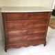 Commode 1940 bois marqueté et marbre