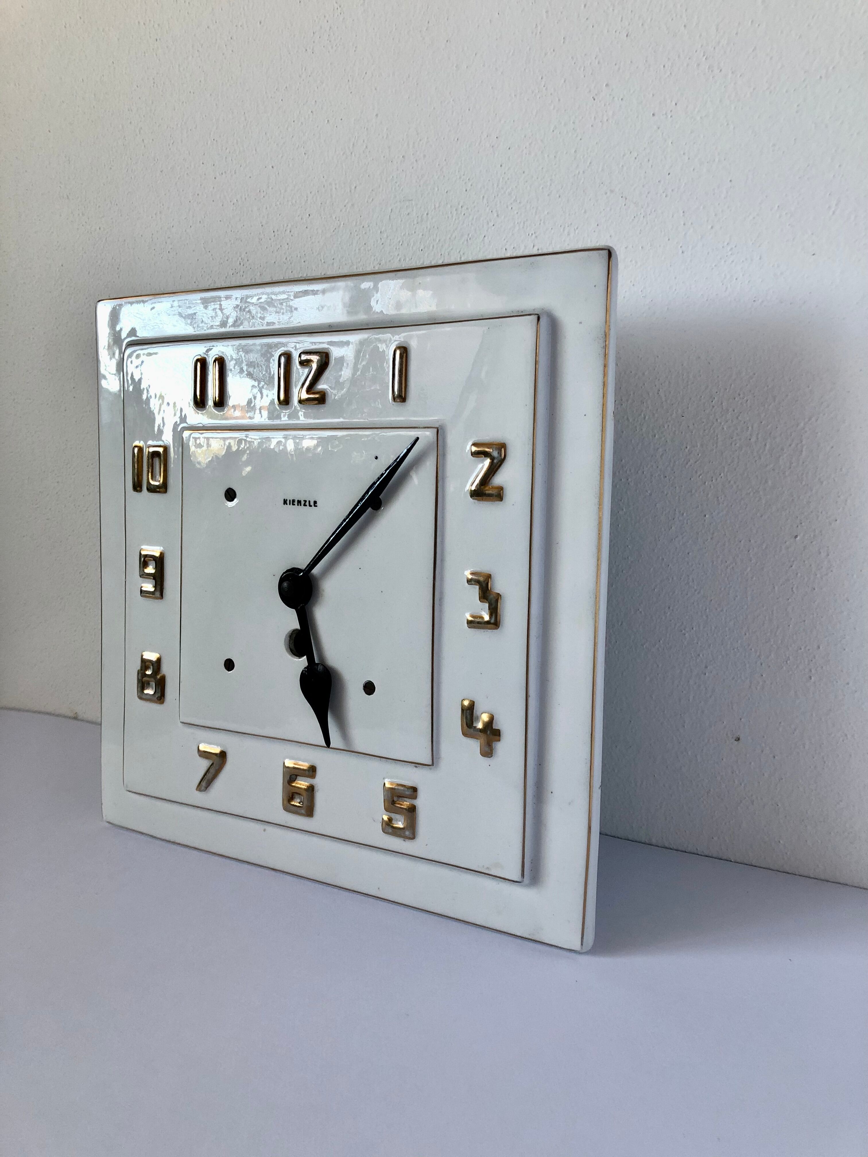 Horloge Murale, 30Cm Horloge De Salon En Porcelaine Cristal (Noir