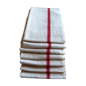 Lot of 7 old but new tea towels (washed once).