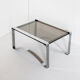 Vintage coffee table in chromed metal and glass, France 1970