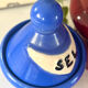 French 1950s ceramic vinaigrette set, Pol Chambost style