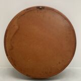 Scandinavian round teak mirror