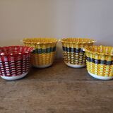 Set of 4 vintage scoubidou vases