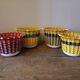 Lot de 4 vases en scoubidou vintage
