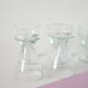 set of 5 blown glass wine glasses from the early 20th century