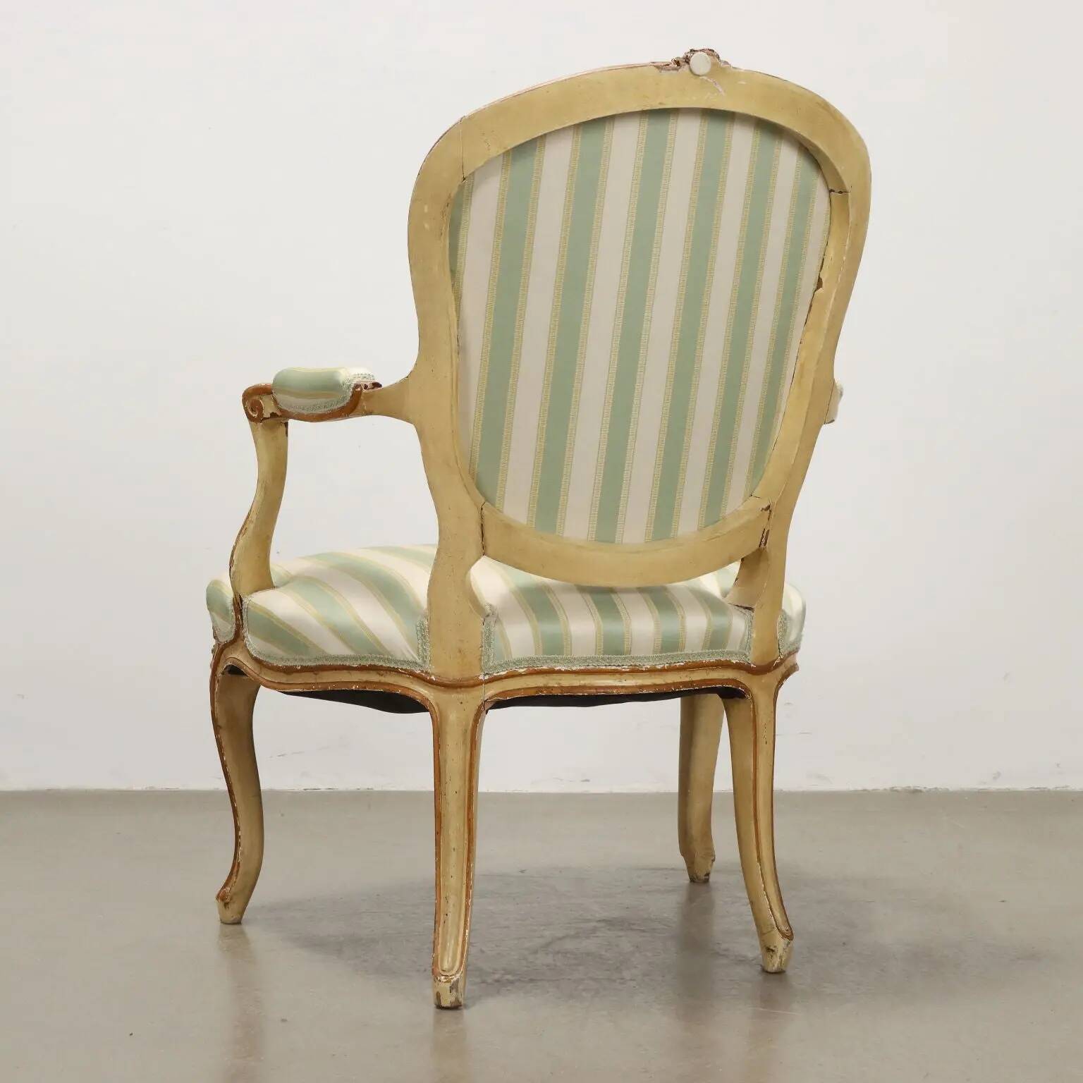Rococo-style antique salon in wood, 20th century.
