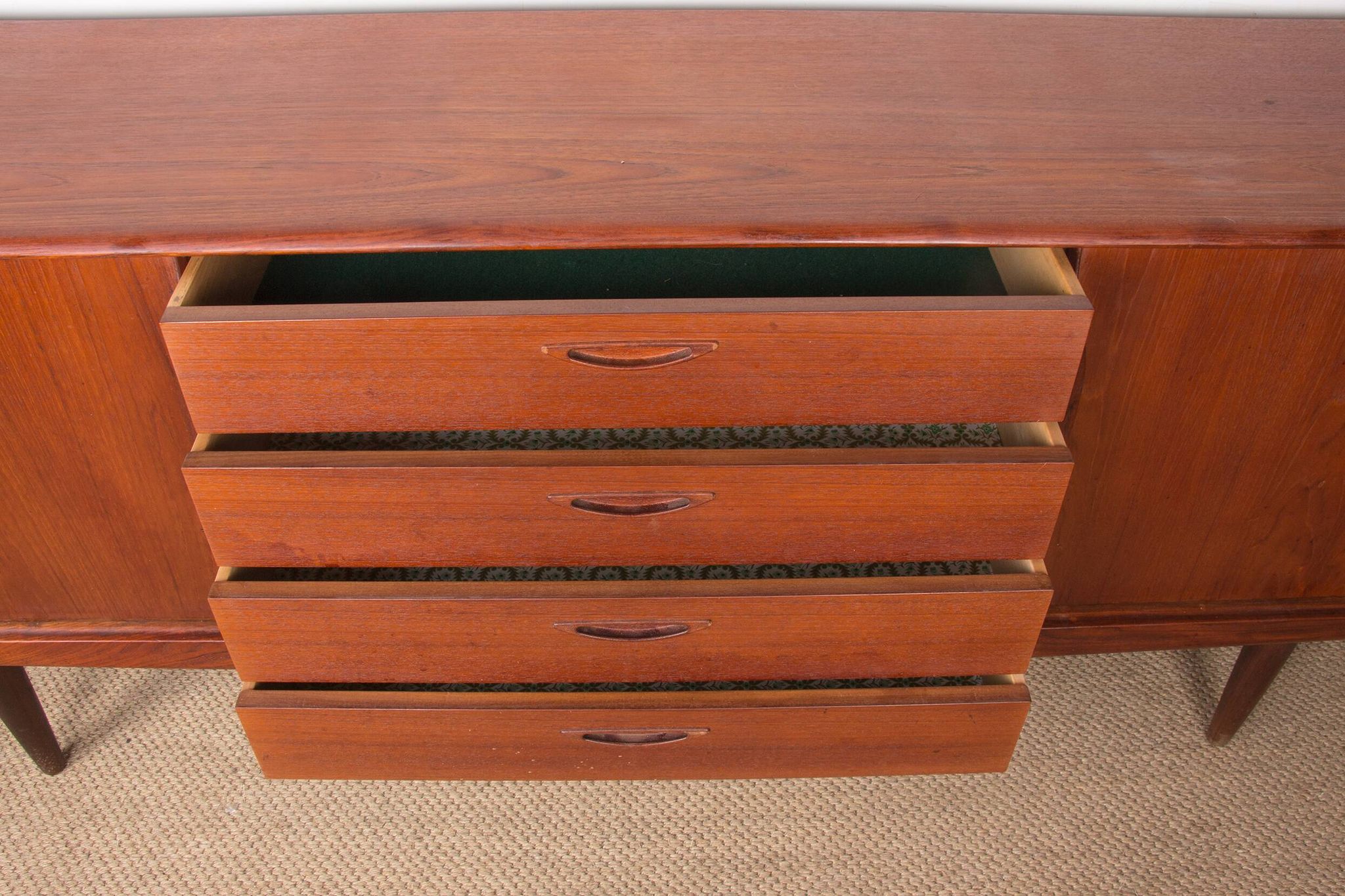 Danish Enfilade in Teak by Henry Walter Klein for Bramin 1960.
