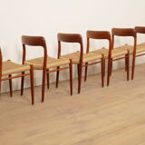 6 x vintage dining chairs | Niels Otto Møller | Model 75 | Teak