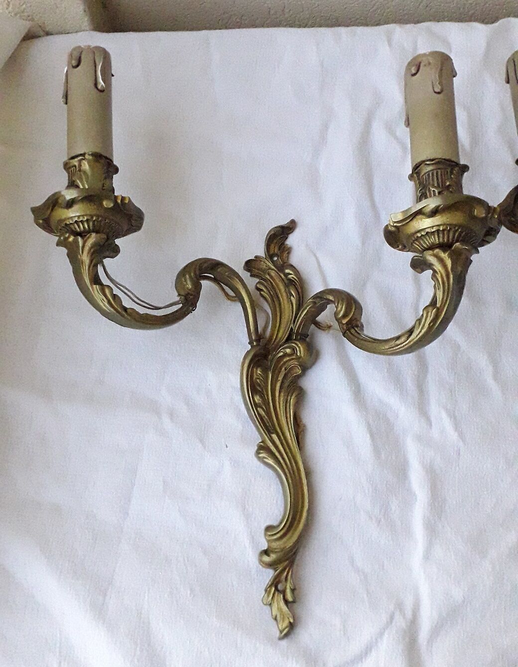 Paire d'appliques bronze