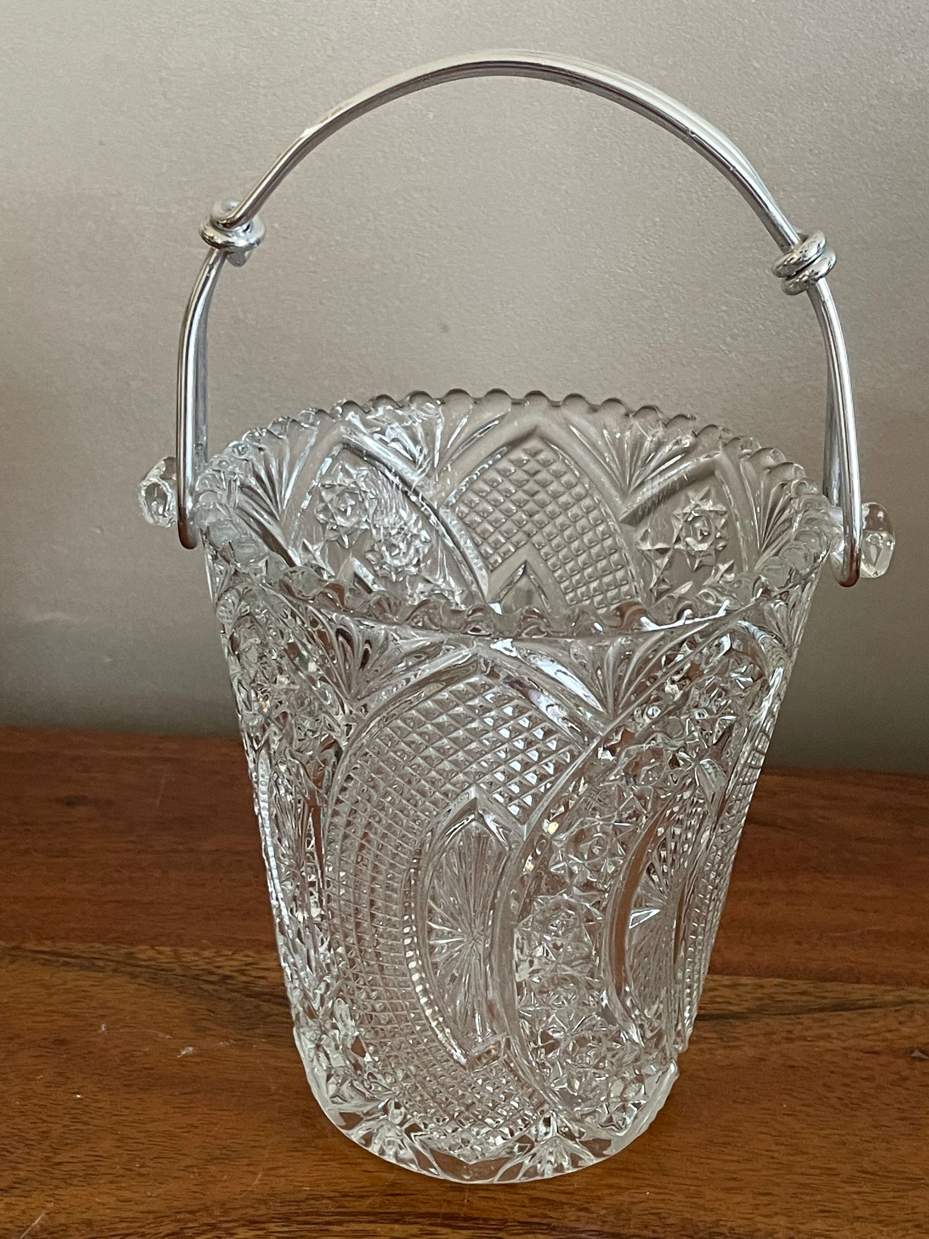 Cut glass ice bucket