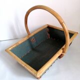 Wood and bamboo picking basket