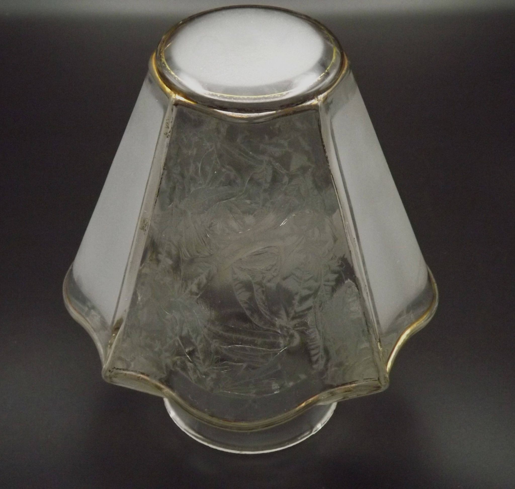 French Art Deco lampshade with floral decoration