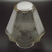 French Art Deco lampshade with floral decoration