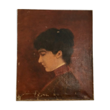 An elegant XIX th oil portrait