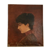 An elegant XIX th oil portrait