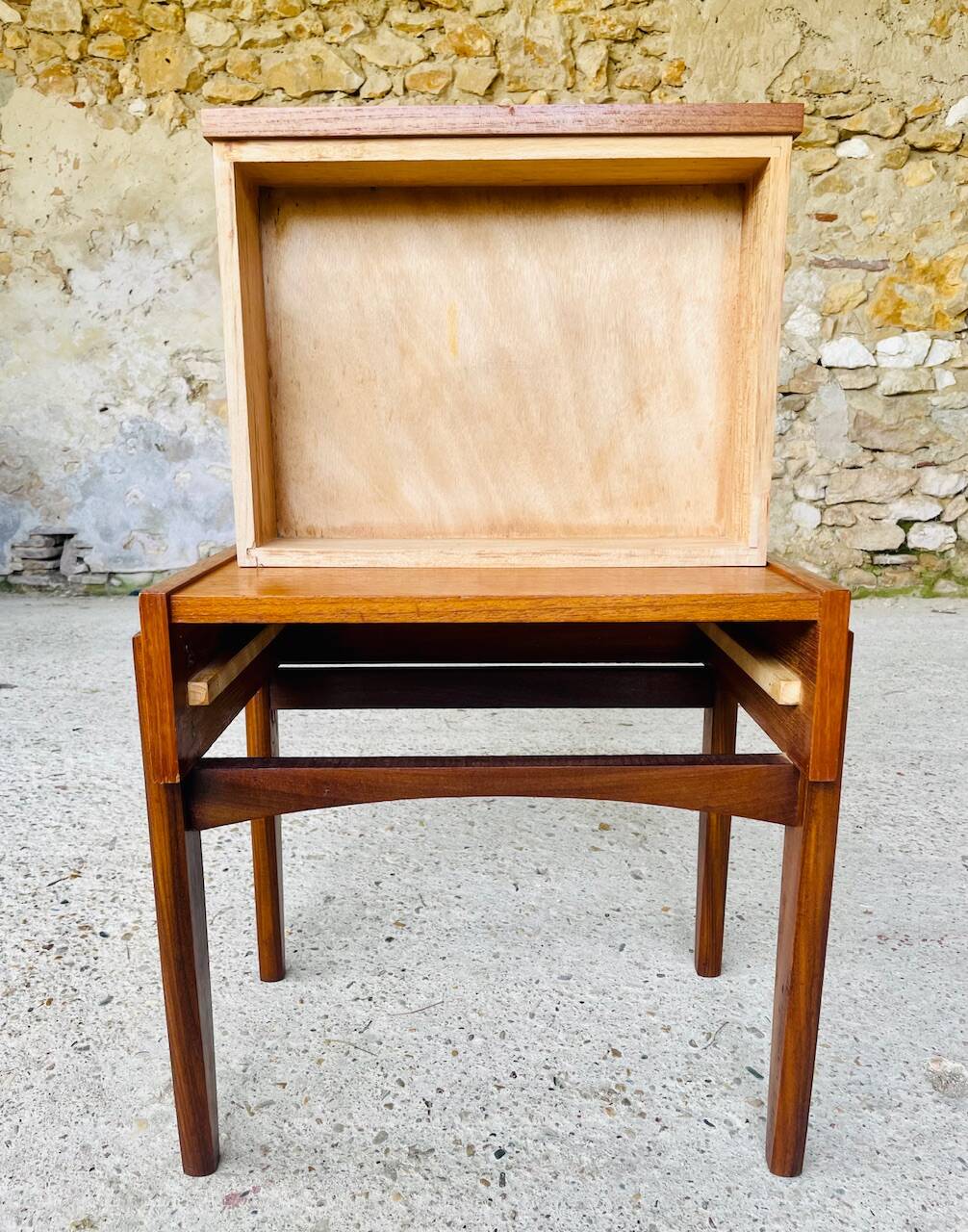 Vintage Scandinavian teak bedside table circa 1960's