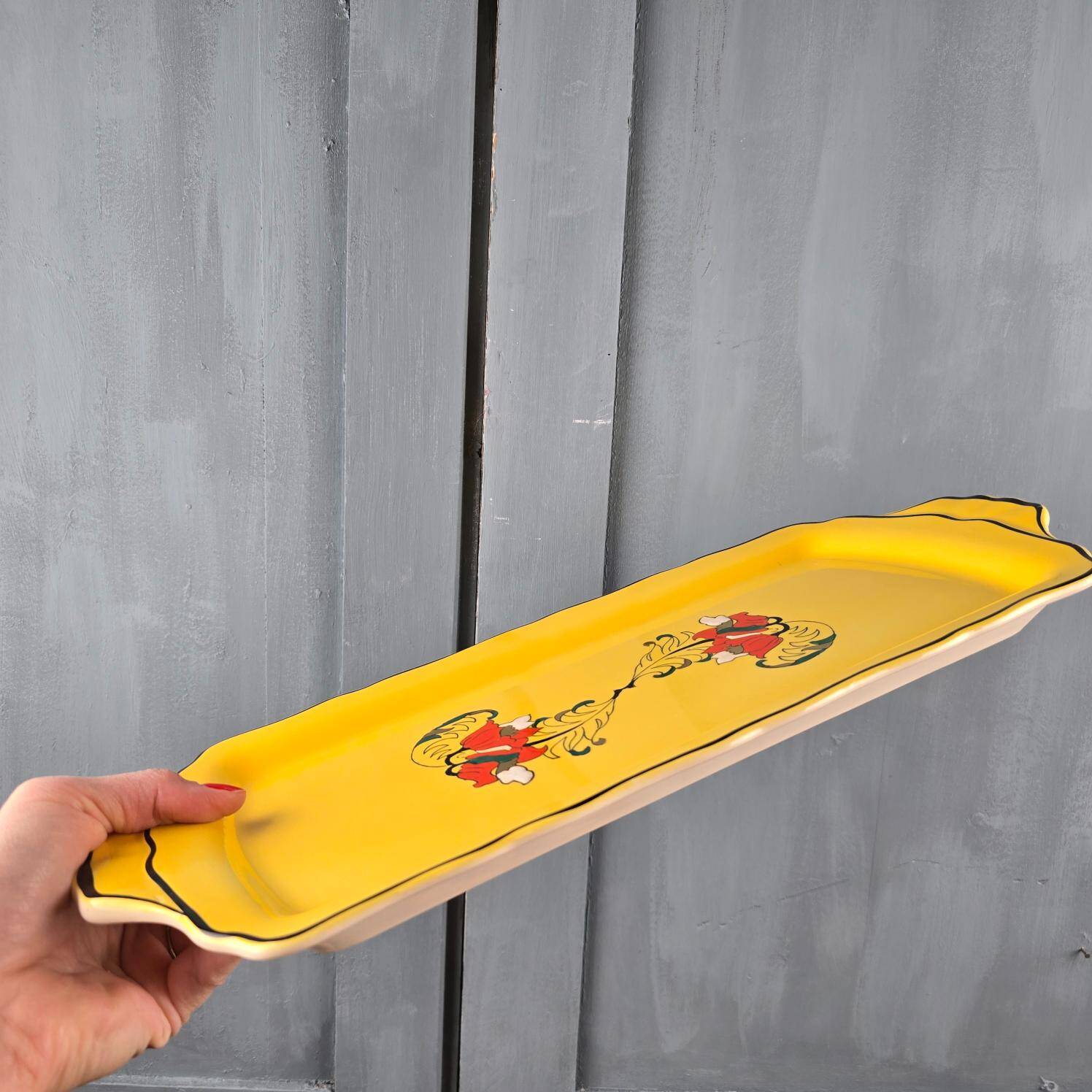Longwy Panache rectangular dish – 1950s