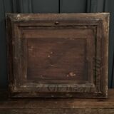 Oil on panel, port scene, late 19th century, gilded frame