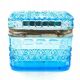 Art Deco bonbonniere, blue glass, Ząbkowice, Poland, 1930s